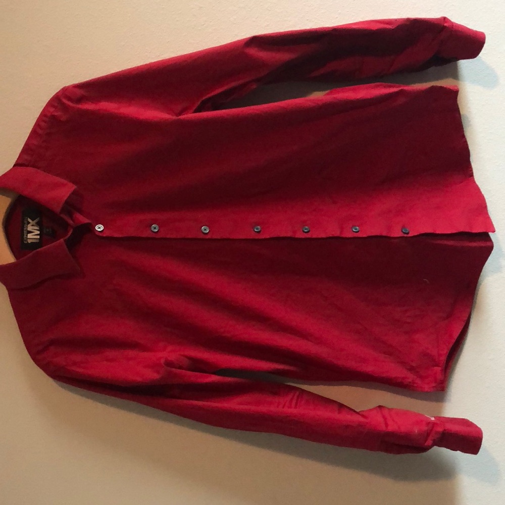 Red Express Men’s Dress shirt (with small stain)